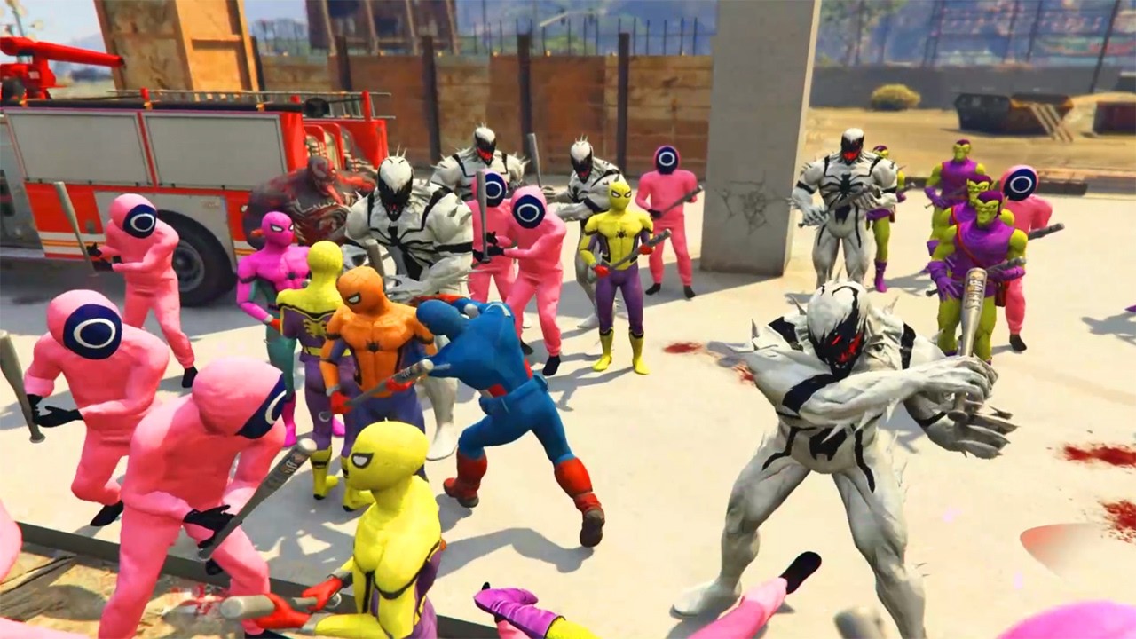 Super Hero Spider Man - Team Spider Man vs Team Monster