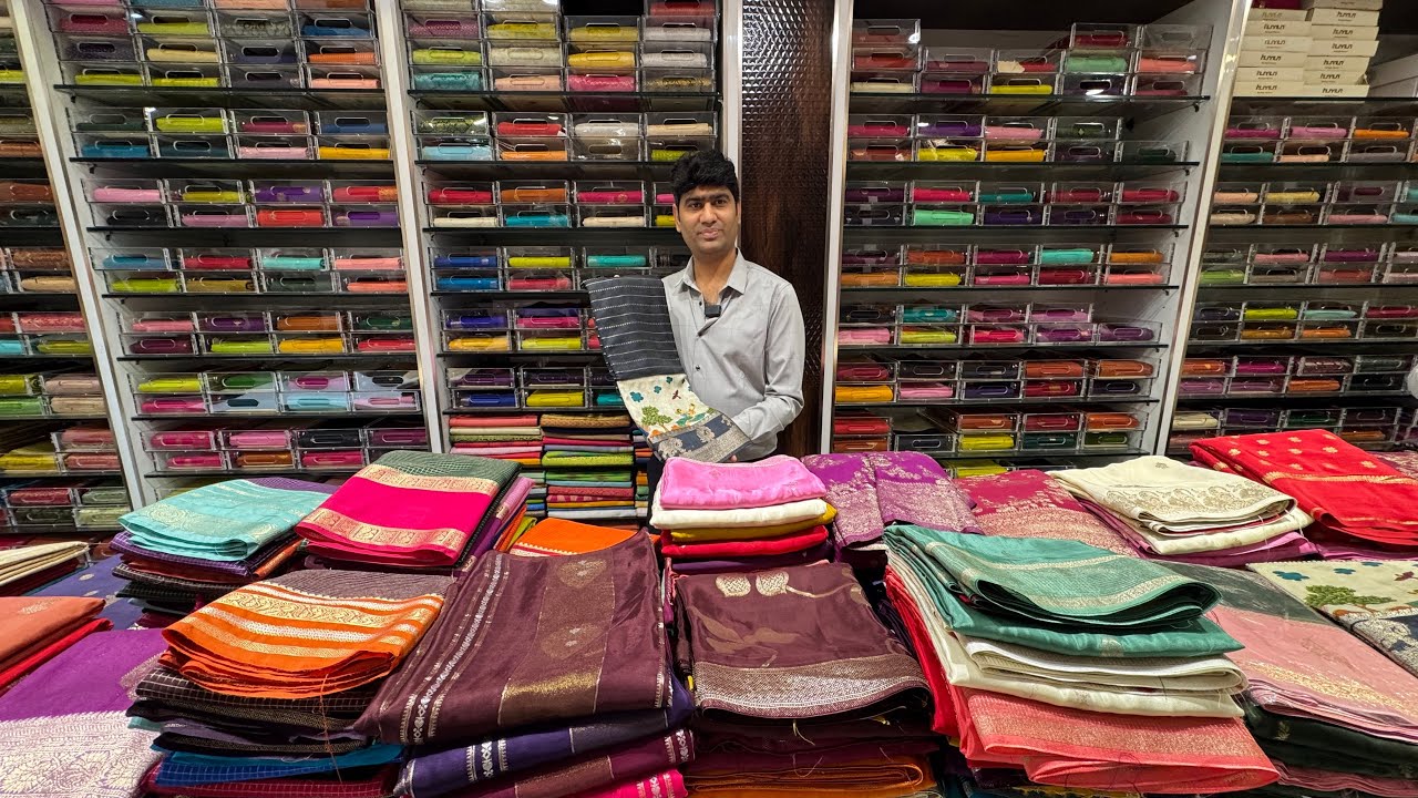 Exclusive Banarasi Saree Collections from Anand Deep Fashion Rajajinagar | Single Saree Courier Avl