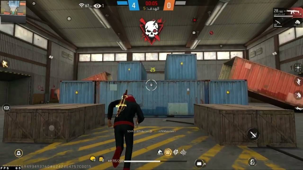 لعب الذ ئب الواحد في فري فاير 🎮🔫
