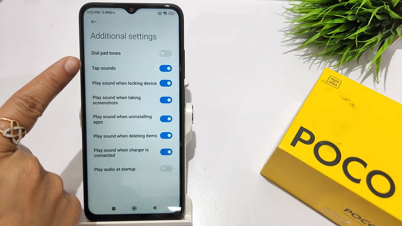 How to turn off touch sound in poco C50 | poco C55 me touch vibration kaise off kare