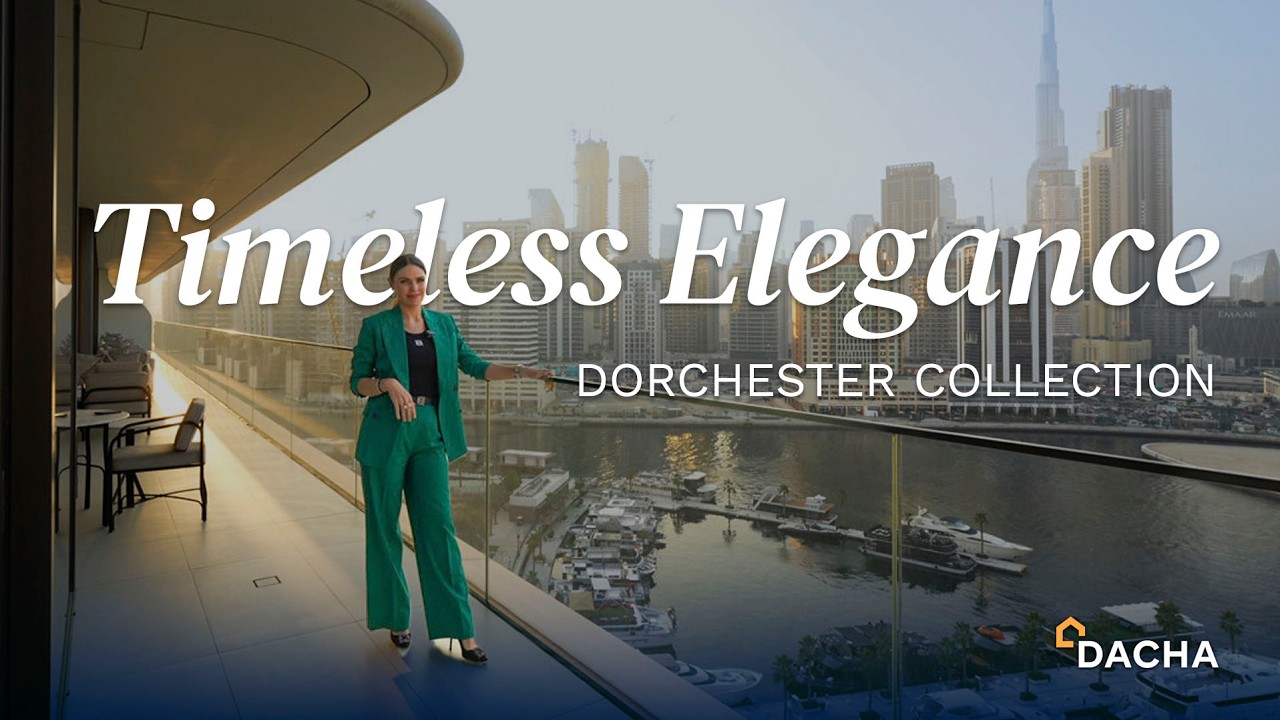 Интерьер резиденции Dorchester Collection с видом на Бурдж-Халифа.
