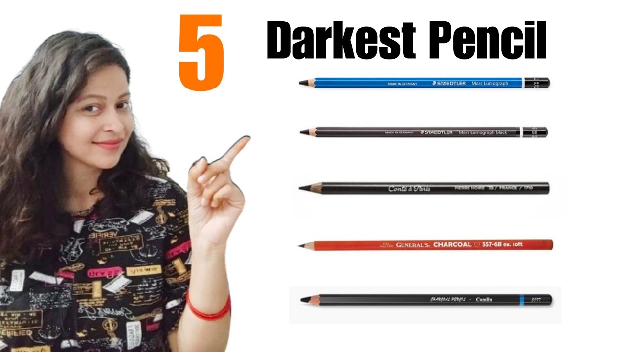 5 Dark Pencils for Pencil Drawing || Most Dark Black Pencil for Sketching