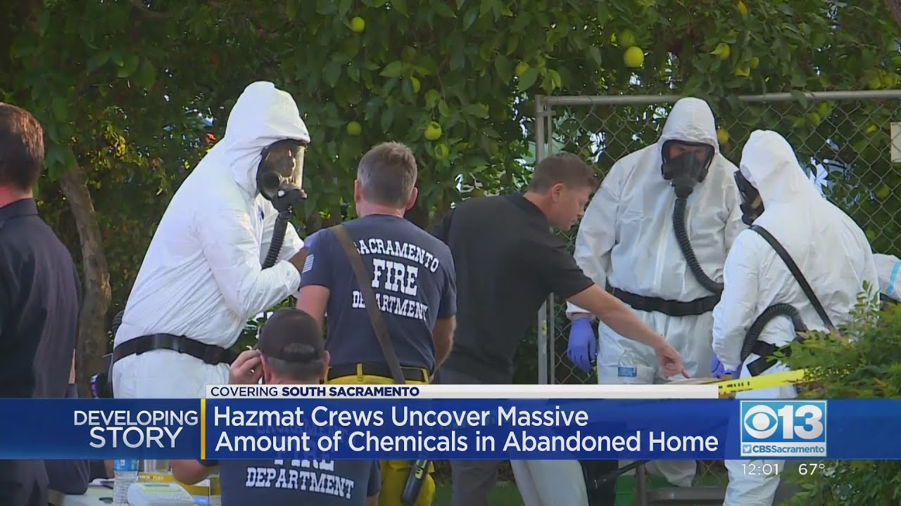 Hazmat crews dealing with massive amount of chemicals in abandoned Sacramento home
