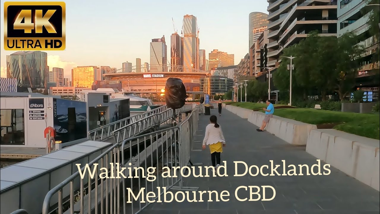 Beautiful Docklands Walk , Melbourne , Australia.