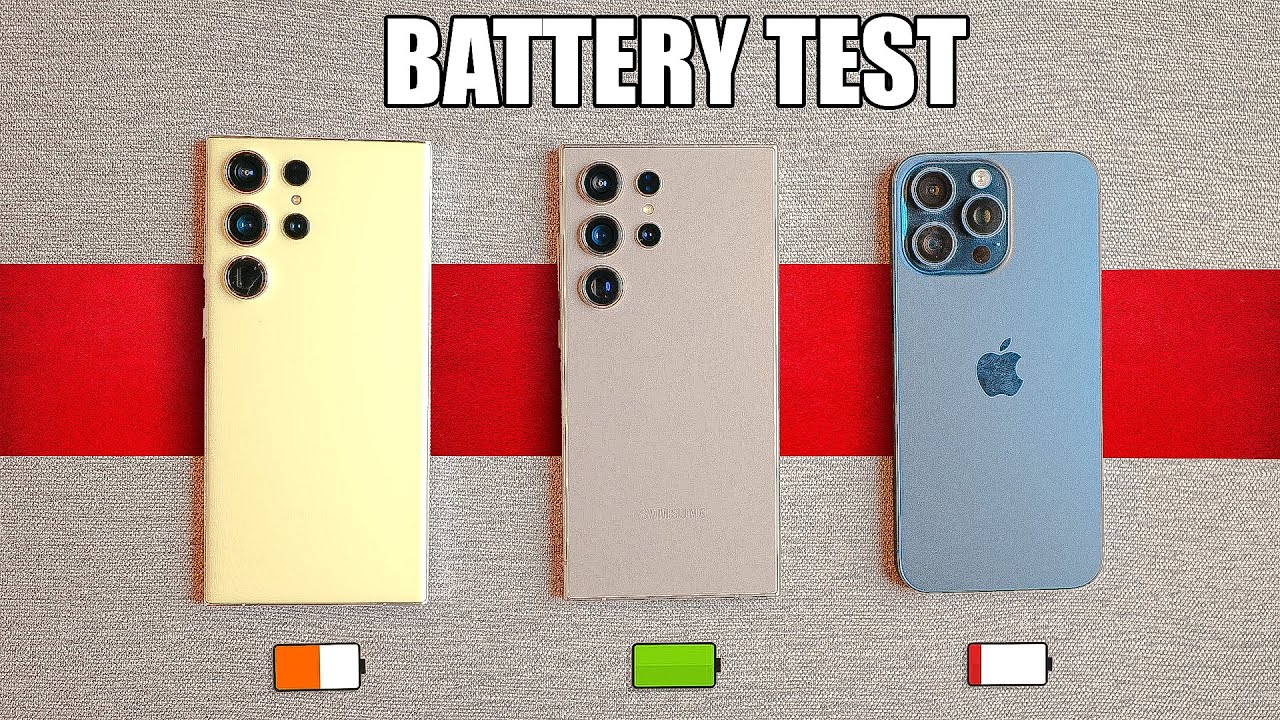 Samsung Galaxy S24 Ultra против iPhone 15 Pro Max против S23 Ultra — ТЕСТ АККУМУЛЯТОРА