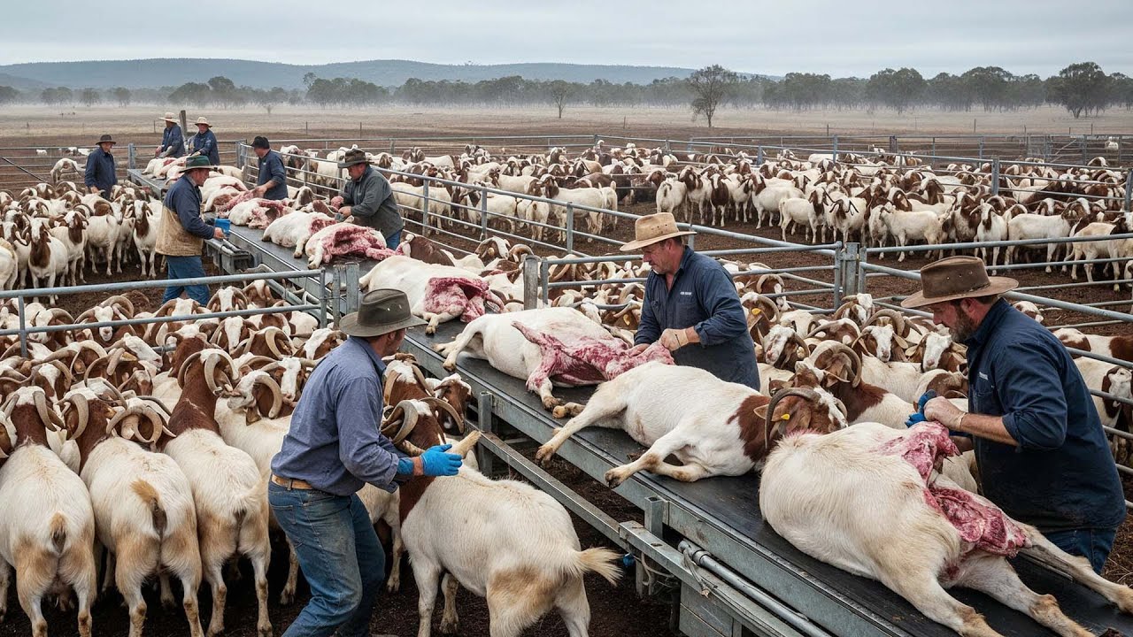 A Mega Indústria de Carne da Austrália: 2,7 Milhões de Cabras Processadas Anualmente