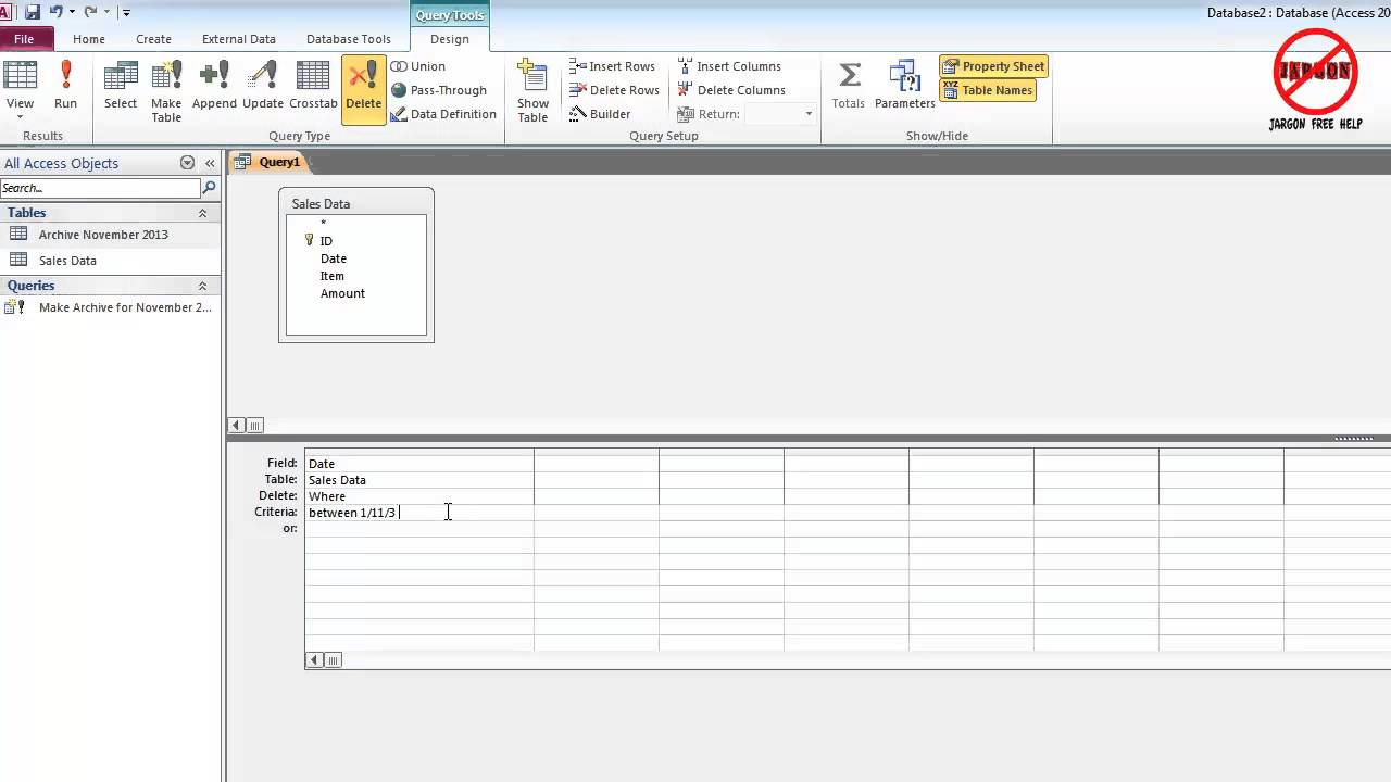 The Delete Query in Microsoft Access