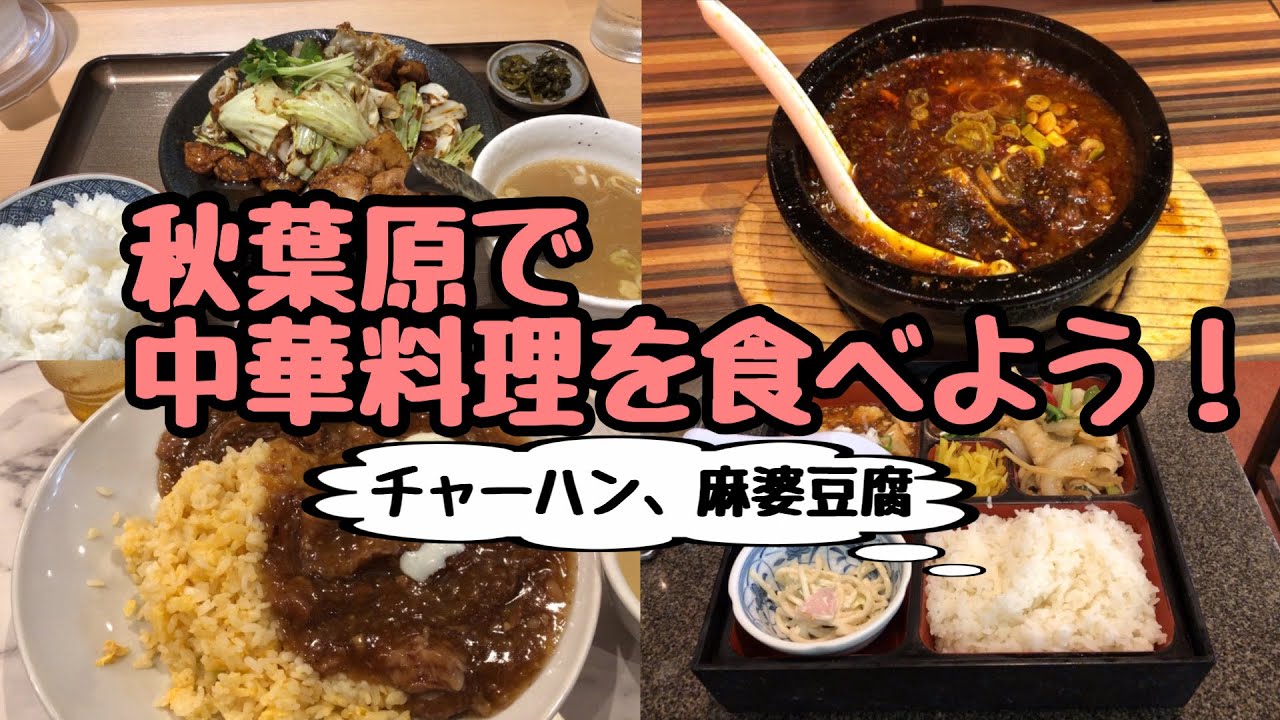 【秋葉原】中華料理を食べよう！チャーハン・麻婆豆腐・回鍋肉【グルメ】