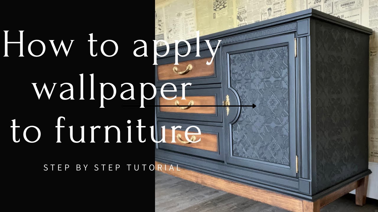 How to apply textured wallpaper to furniture