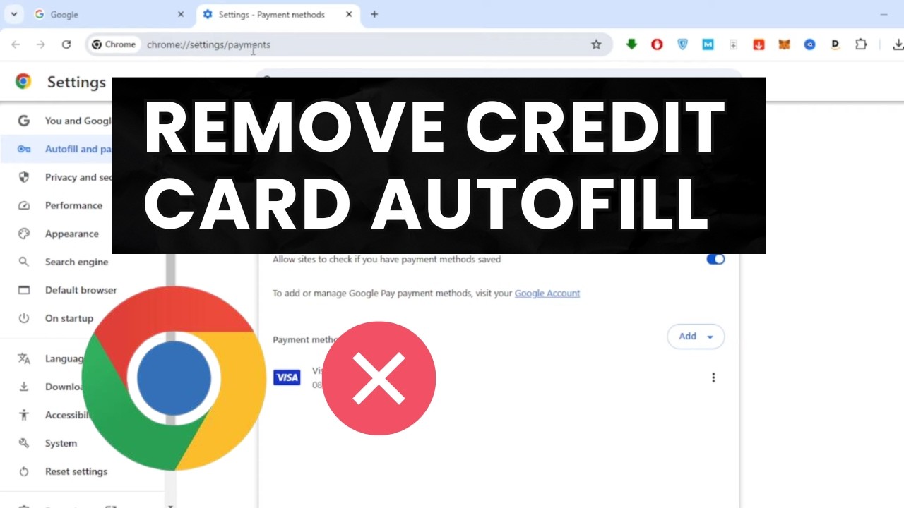 Как отключить автозаполнение данных кредитных карт в Chrome | Простые шаги