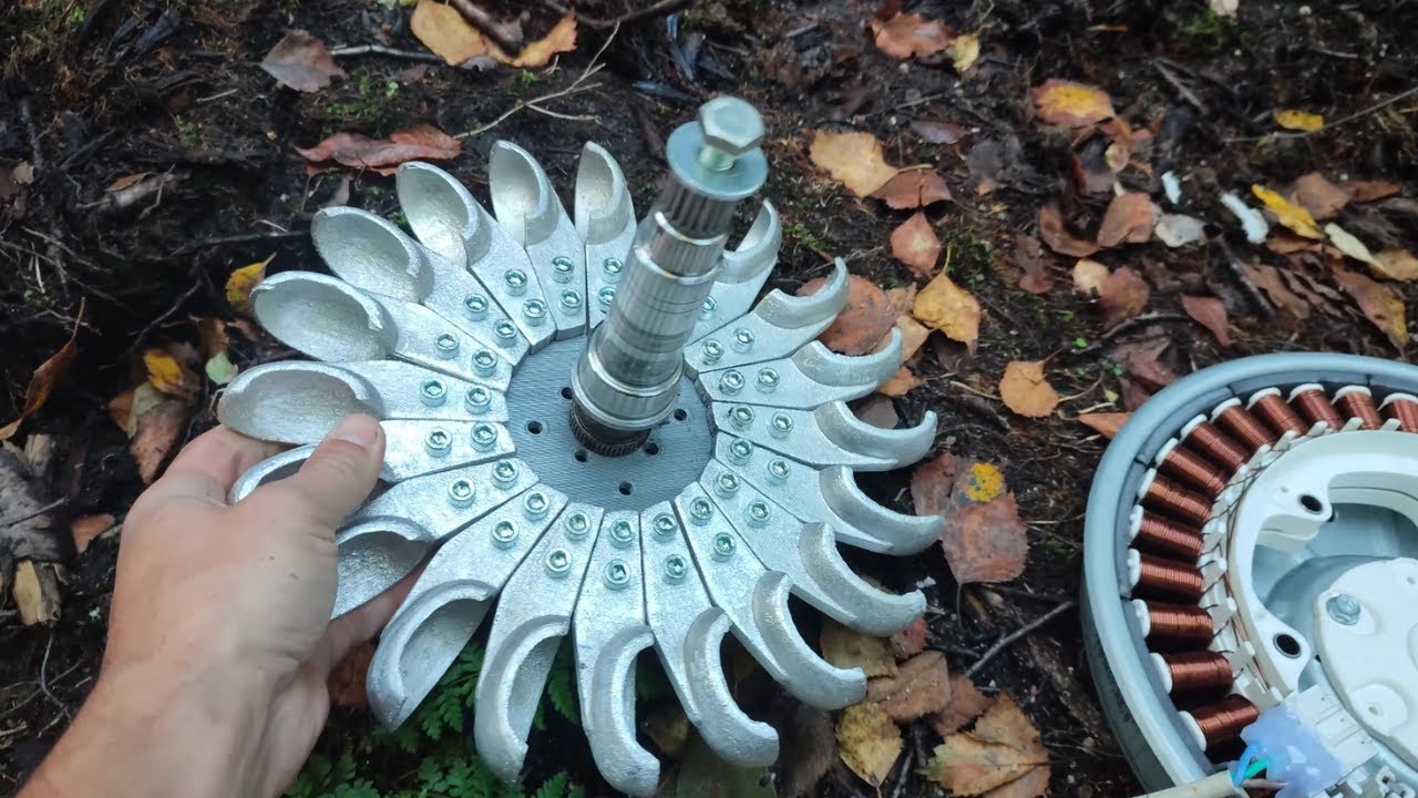 Turgo Micro Hydro with Washing Machine direct drive