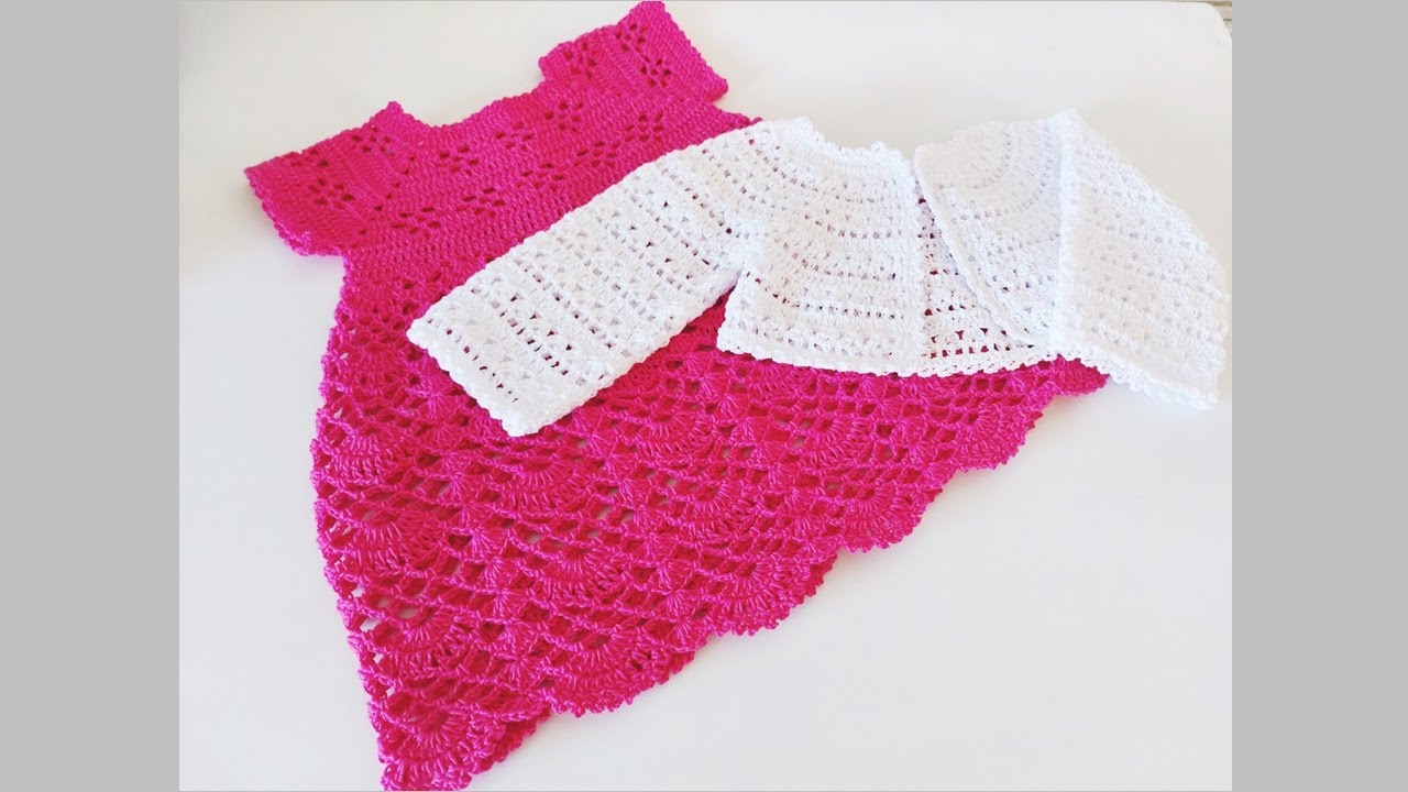 VESTIDO TEJIDO A CROCHET PASO A PASO PARA BEBÉ MODELO *ALEGRIA* 6 A 9 MESES