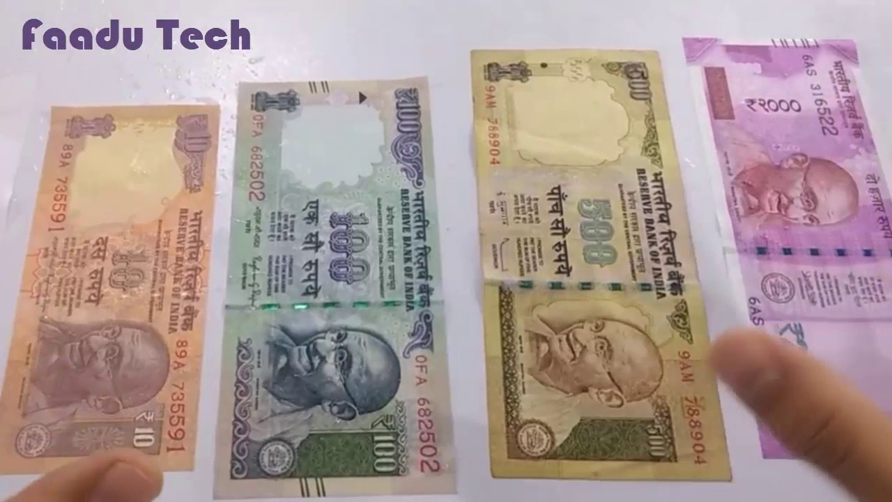 Is really 2000 rs note is Waterproof?(live check)New 2000 RUPEE NOTE Water Test - Waterproof?
