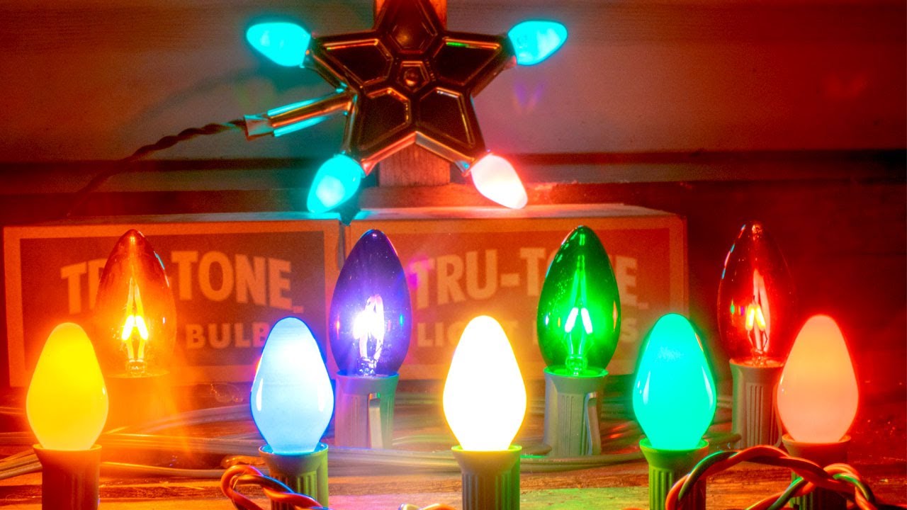 Tru-Tone LED Christmas lights, recreating a vintage incandescent.