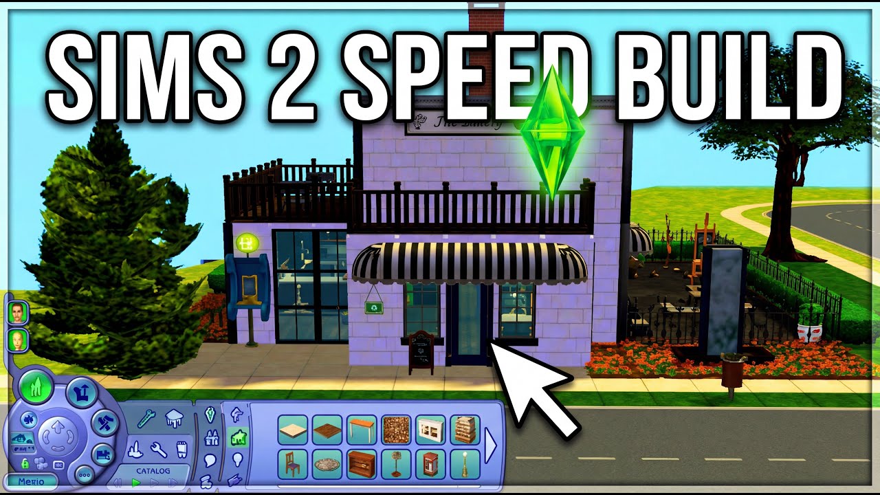 ☕ Cozy Corner Bakery & Coffee Shop | The Sims 2 Speed Build