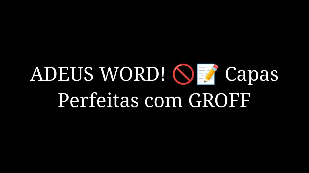 Como criar uma Capa de TCC Automática com Groff (Normas ABNT)