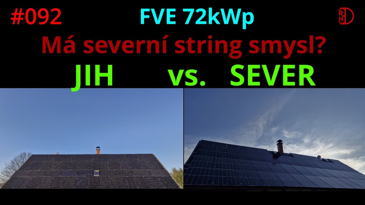 #092 FVE72kWp Vyplati se postavit si severni string?  Jaky ma prinos, navratnost a tak vubec #rh3d