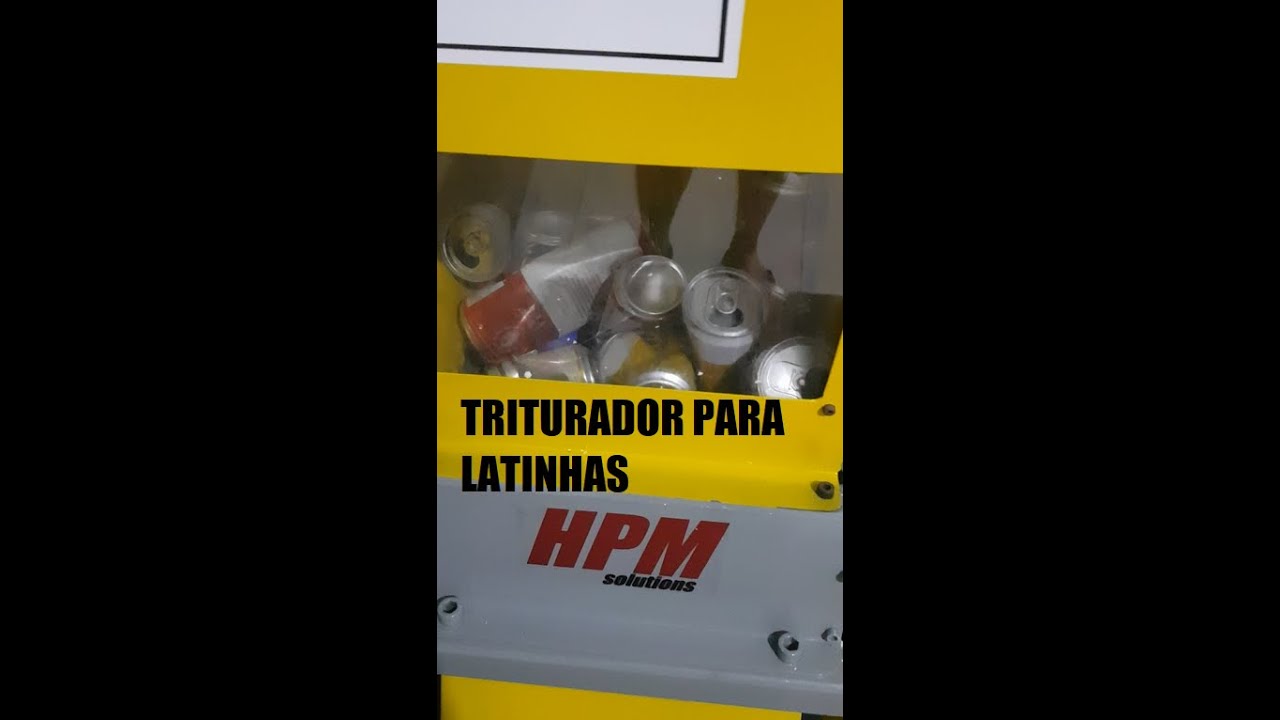 Triturador pequeno para latinhas de alumínio