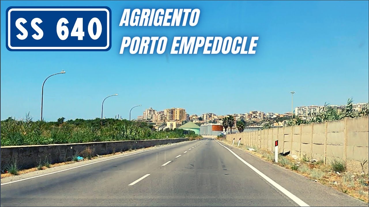 SS 640 DEGLI SCRITTORI | TRATTO FINALE AGRIGENTO-PORTO EMPEDOCLE | Sicily Car Travel 2022