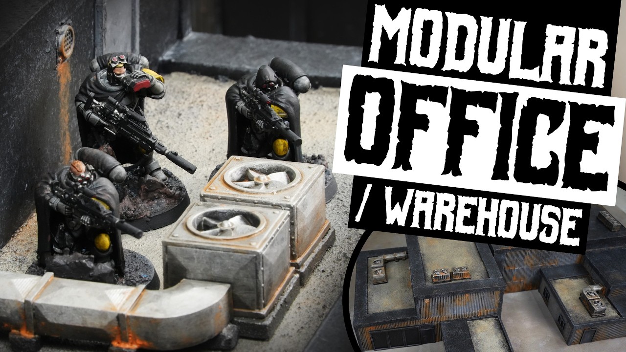 DIY Miniature Office & Warehouse Buildings for Tabletop Wargaming