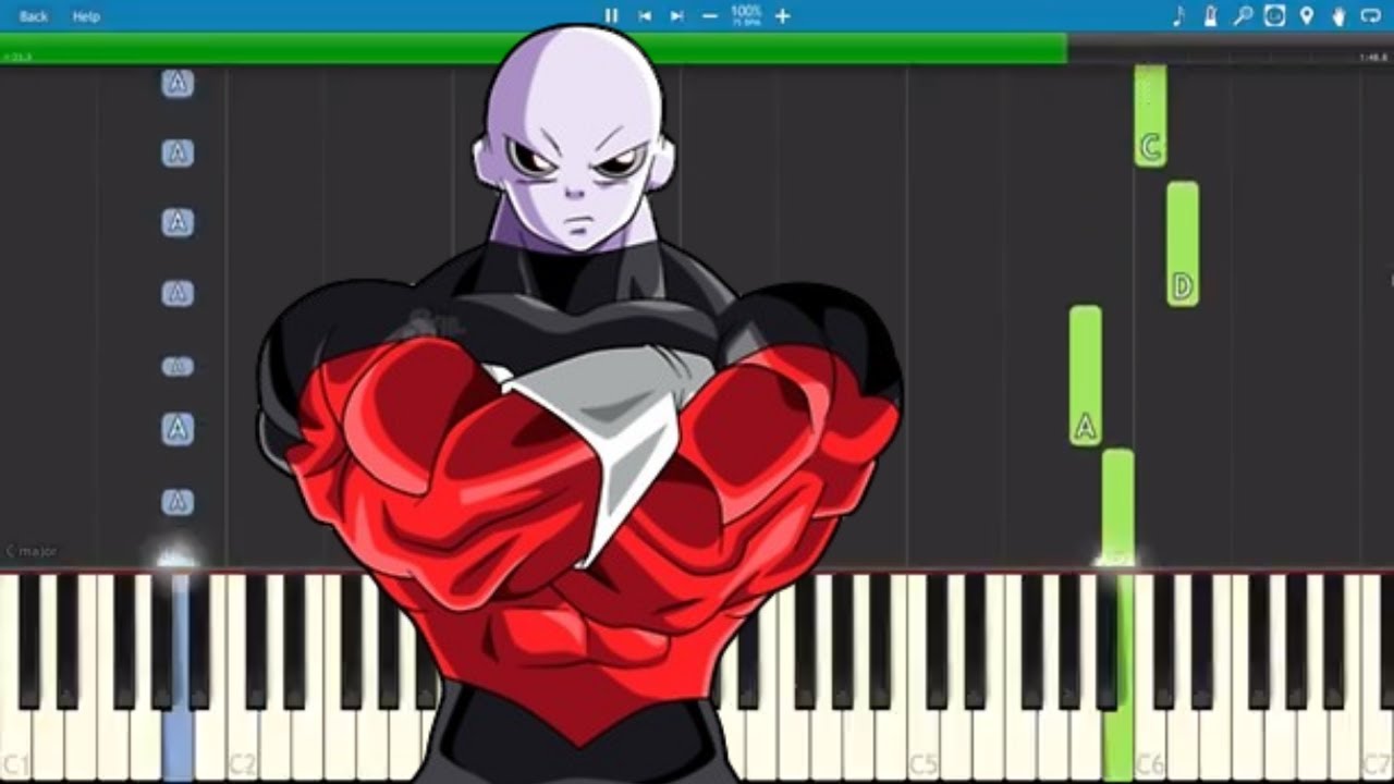Jiren Theme Song - EASY Piano Tutorial - Dragonball Super