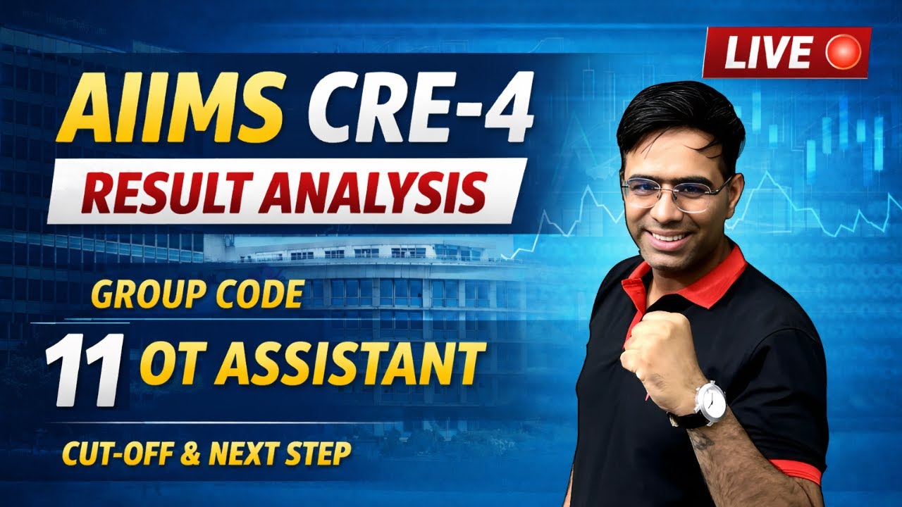 AIIMS CRE-4 Result Analysis LIVE 🔴 | Group Code 11 & 16 | Cut-Off & Next Step!
