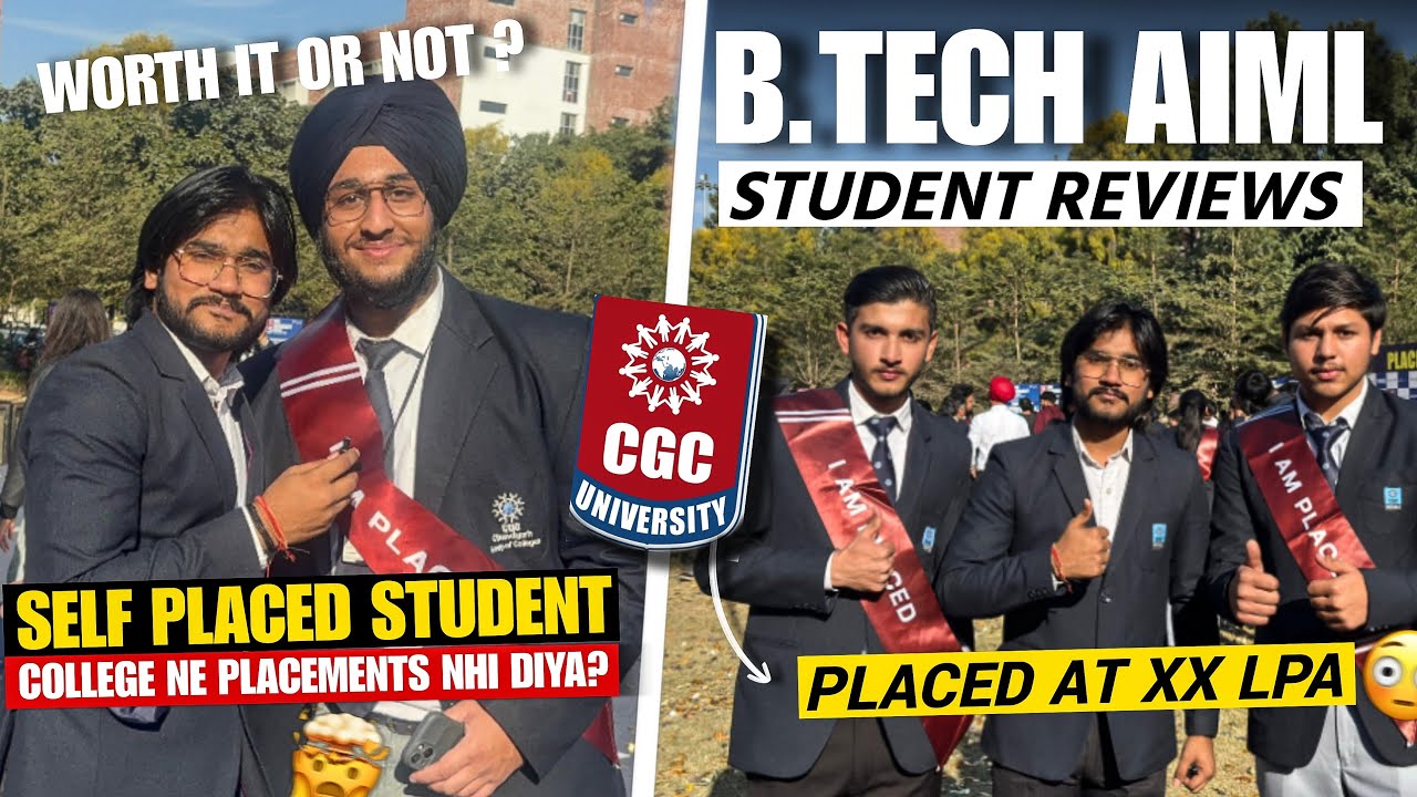 Btech AIML Placed Student Review in cgc university mohali | cgc btech review | cgc btech placement 