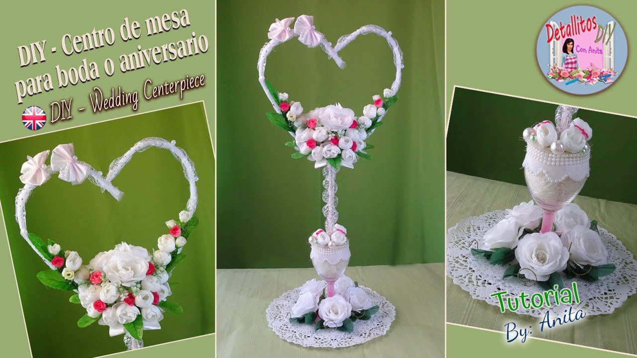 DIY centro de mesa para boda o aniversario #8