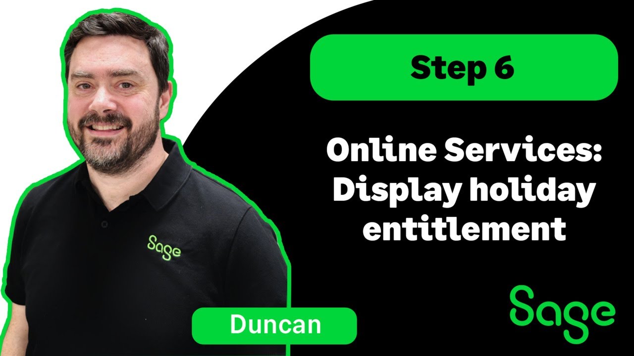 Sage 50 Payroll (UK): Online Services - Display holiday entitlement