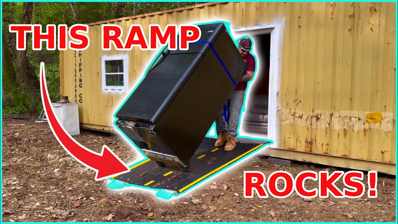  Easy DIY RAMP for sheds and containers that goes anywhere! No MATH!