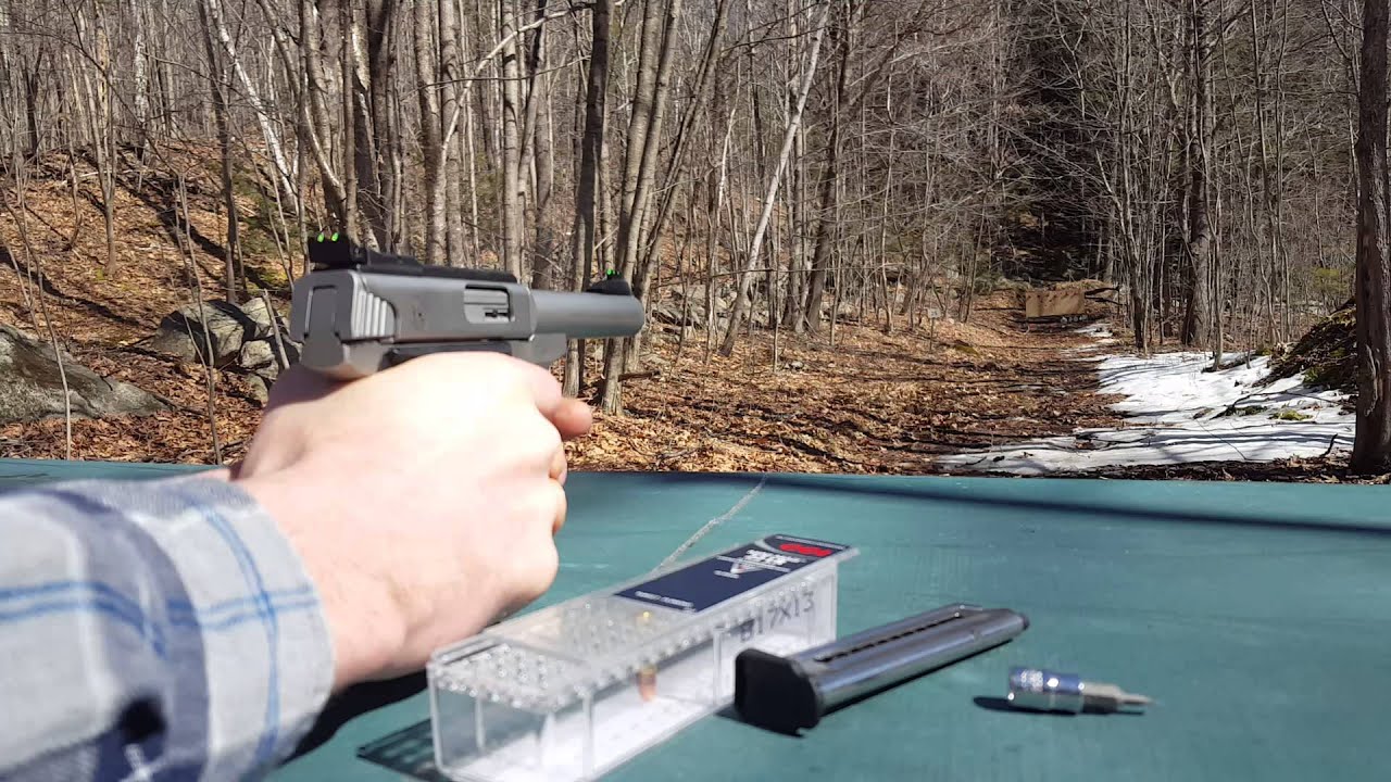 S&W victory 22 rimfire fun Barrel problem part1 8" inch plate at 50 yards dpratt