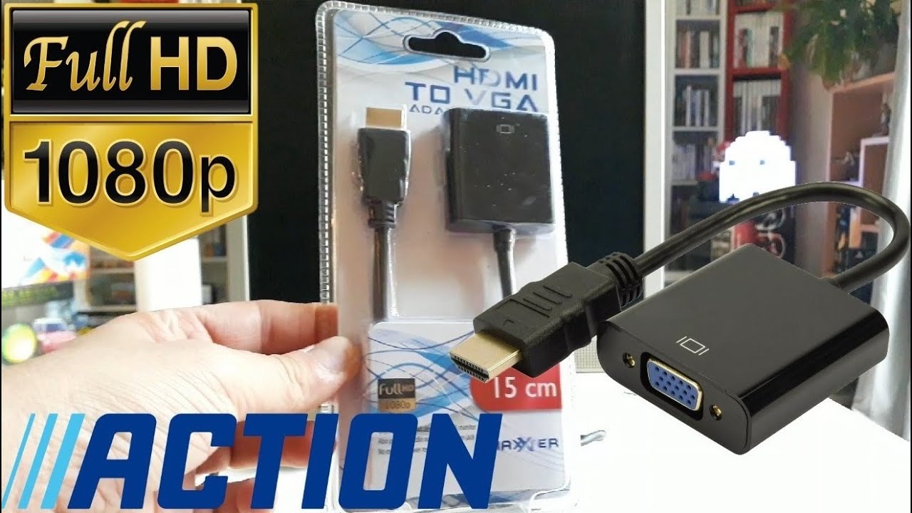 TEST Adaptateur HDMI / VGA de chez ACTION: jouer à vos consoles HDMI sur un écran PC 🎮