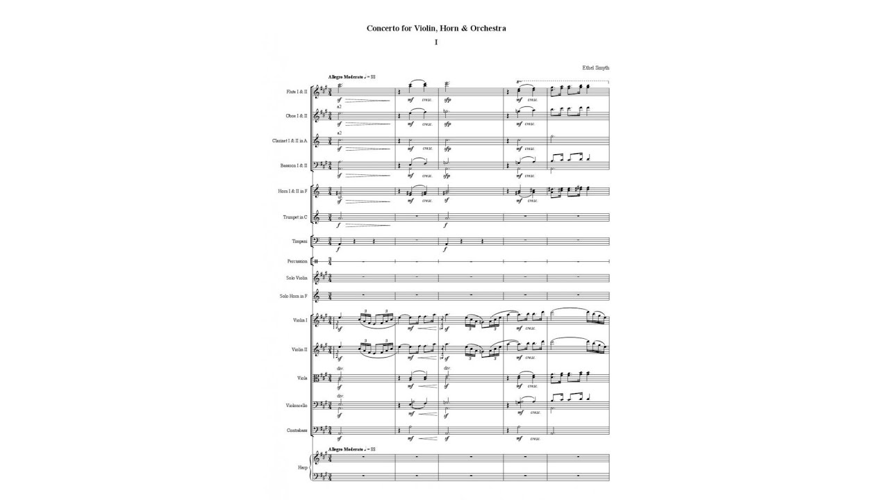Ethel Smyth – Concerto for Violin, Horn and Orchestra