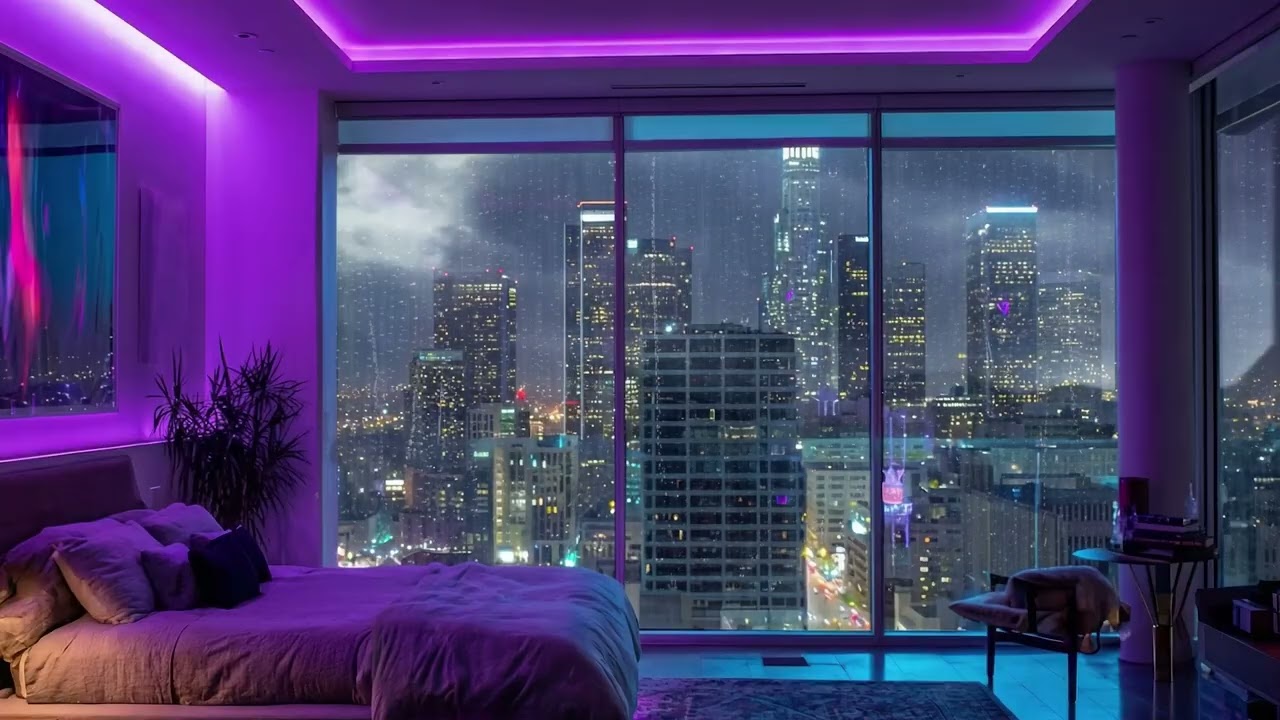 Calm 2AM Rain in the City 🌃 Peaceful Ambience for Restful Sleep