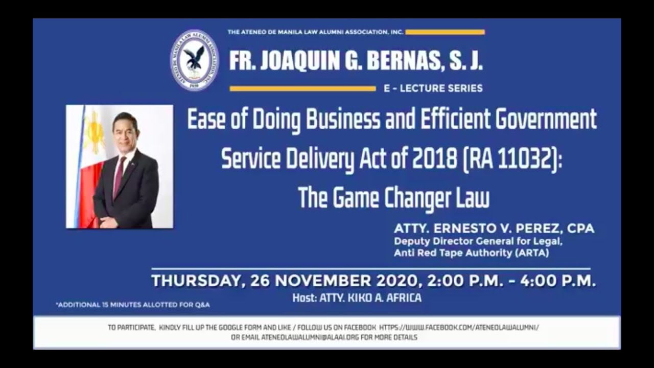 The Game Changer Law (RA 11032)