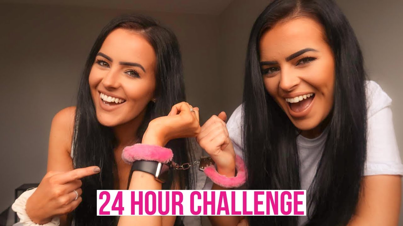 24 Hours Handcuffed To My Identical Twin Sister Challenge! This Was Torture! The Perry Twins Vlog