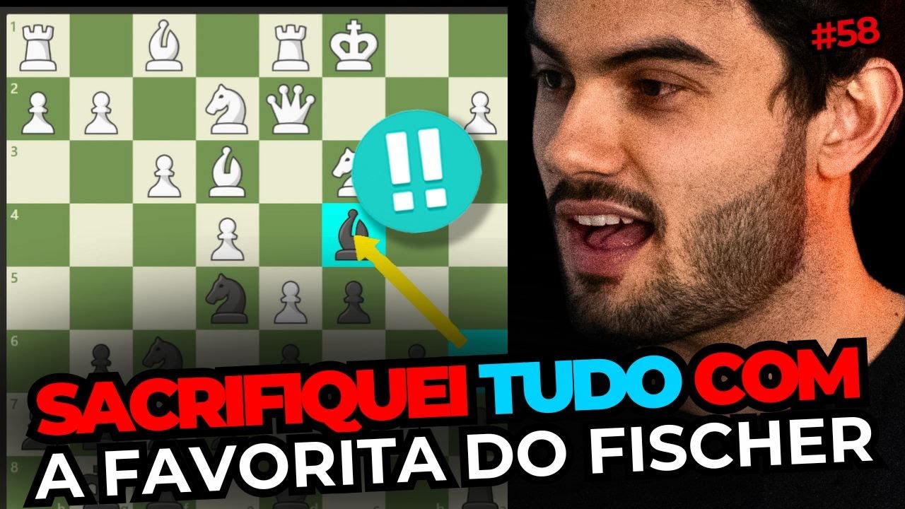Joguei a abertura FAVORITA do Bobby Fischer e ainda SACRIFIQUEI TUDO!!  SpeedRun Xadrez Online #ep58