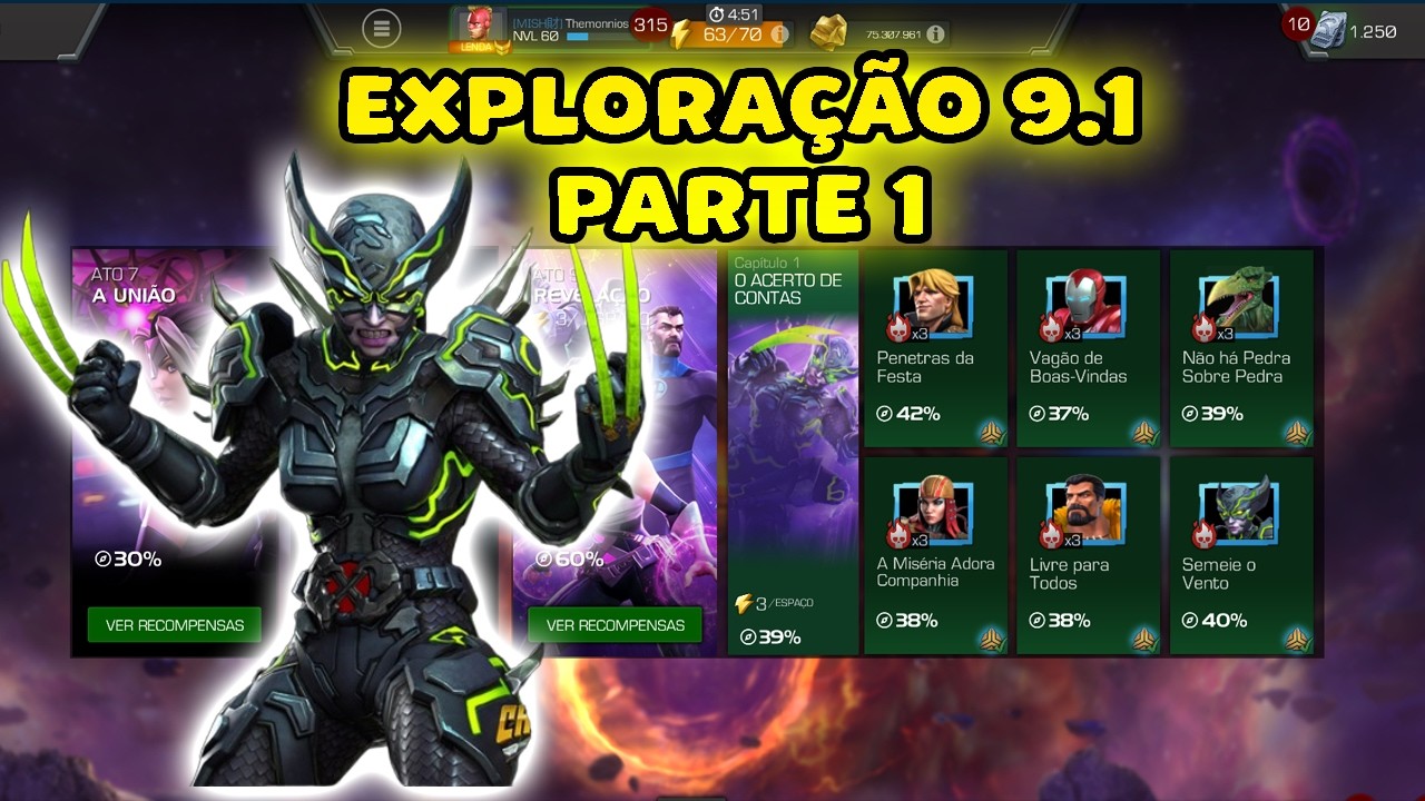 ATO 9.1 EXPLORAÇÃO (PARTE 1) - MARVEL TORNEIO DE CAMPEÕES