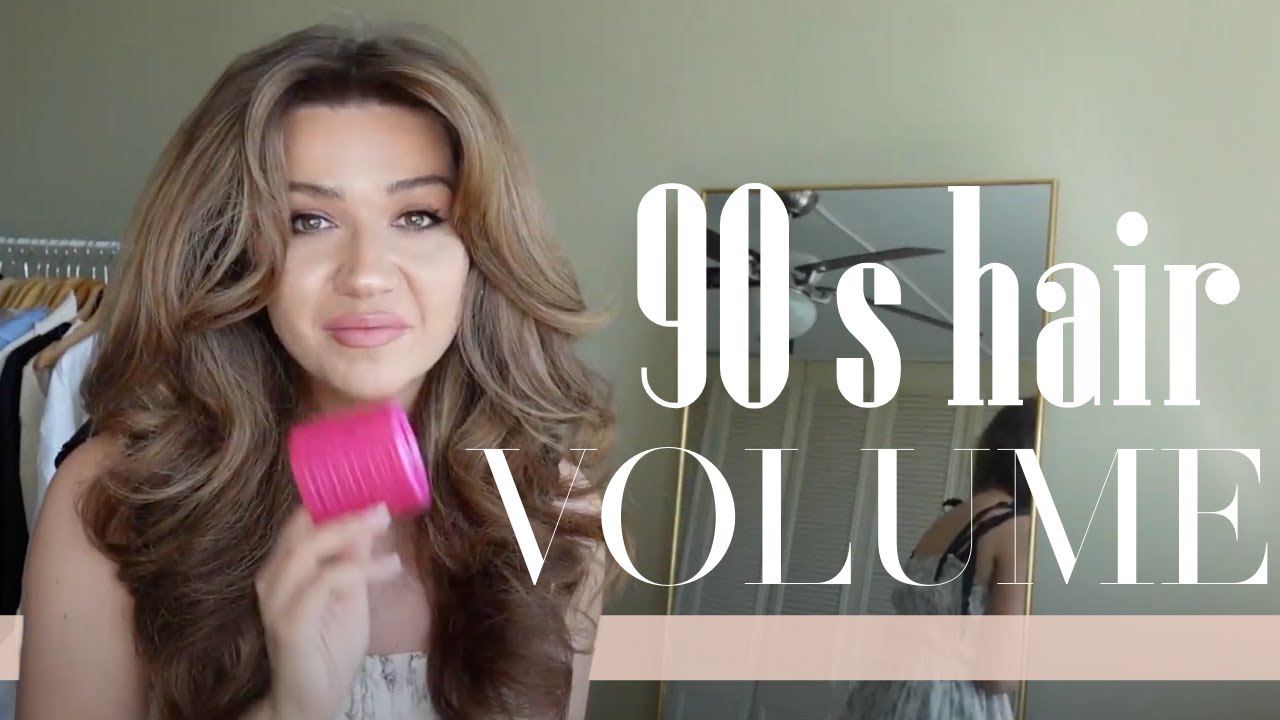 90s big hair - CONAIR rollers + dyson airwrap = Cindy Crawford Hair heaven