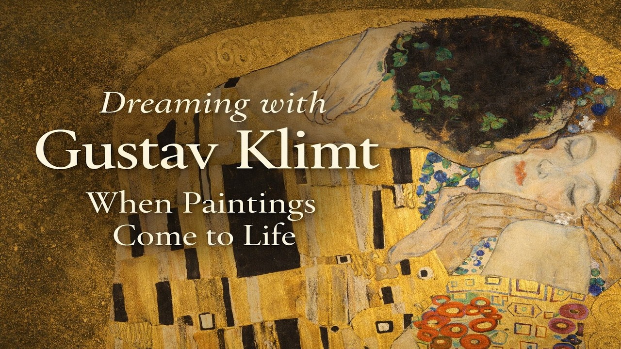 VISUAL POEM | LIVING PAINTING | Dreaming with Gustav Klimt - When Paintings Come to Life