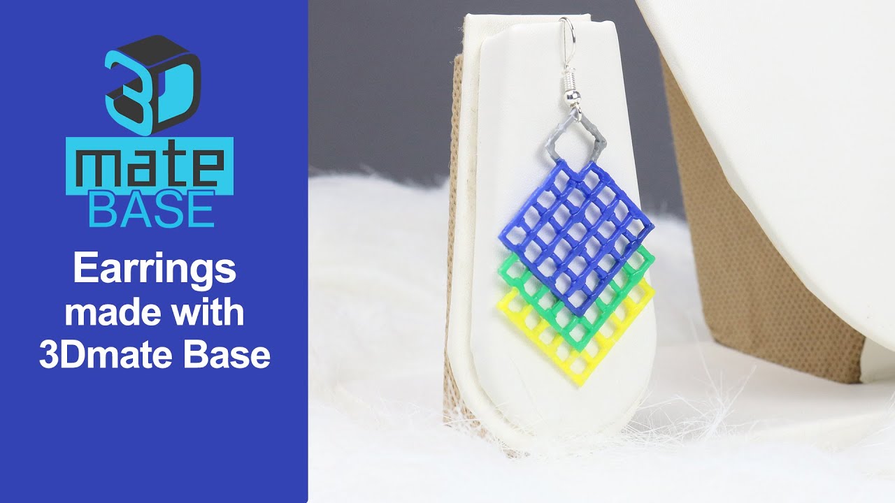 Earrings made with 3Dmate BASE - 3D Pen Mat