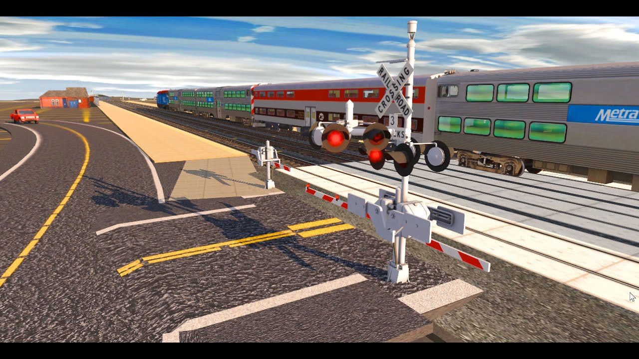 Trainz Railfanning Sneak Peek: Downers Grove Metra Station, Railroad Crossings, UP, BNSF, NS.