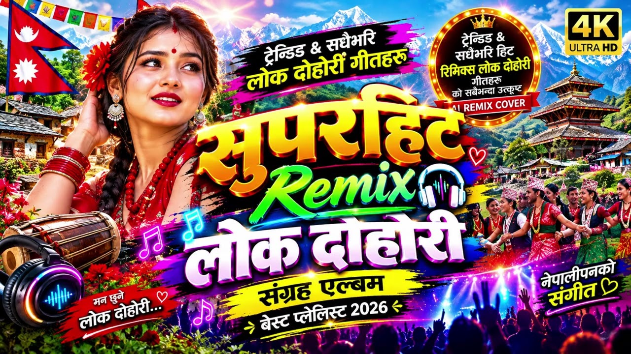 Top Nepali Super Hit Lok Dohori Playlist||Best AI Remix Cover||Nonstop Remix Lok Geet 2026||