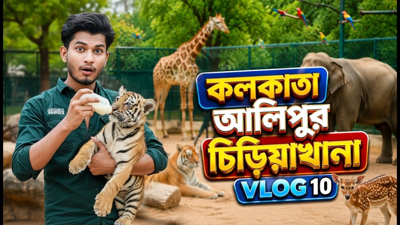 চিড়িয়াখানাতে এমন জিনিস দেখবো ভাবিনি! 🐦‍🔥শেষে টুইস্ট.🐉। VLOG -10। Kolkata Alipore Zoo 🦚।Your Farhan