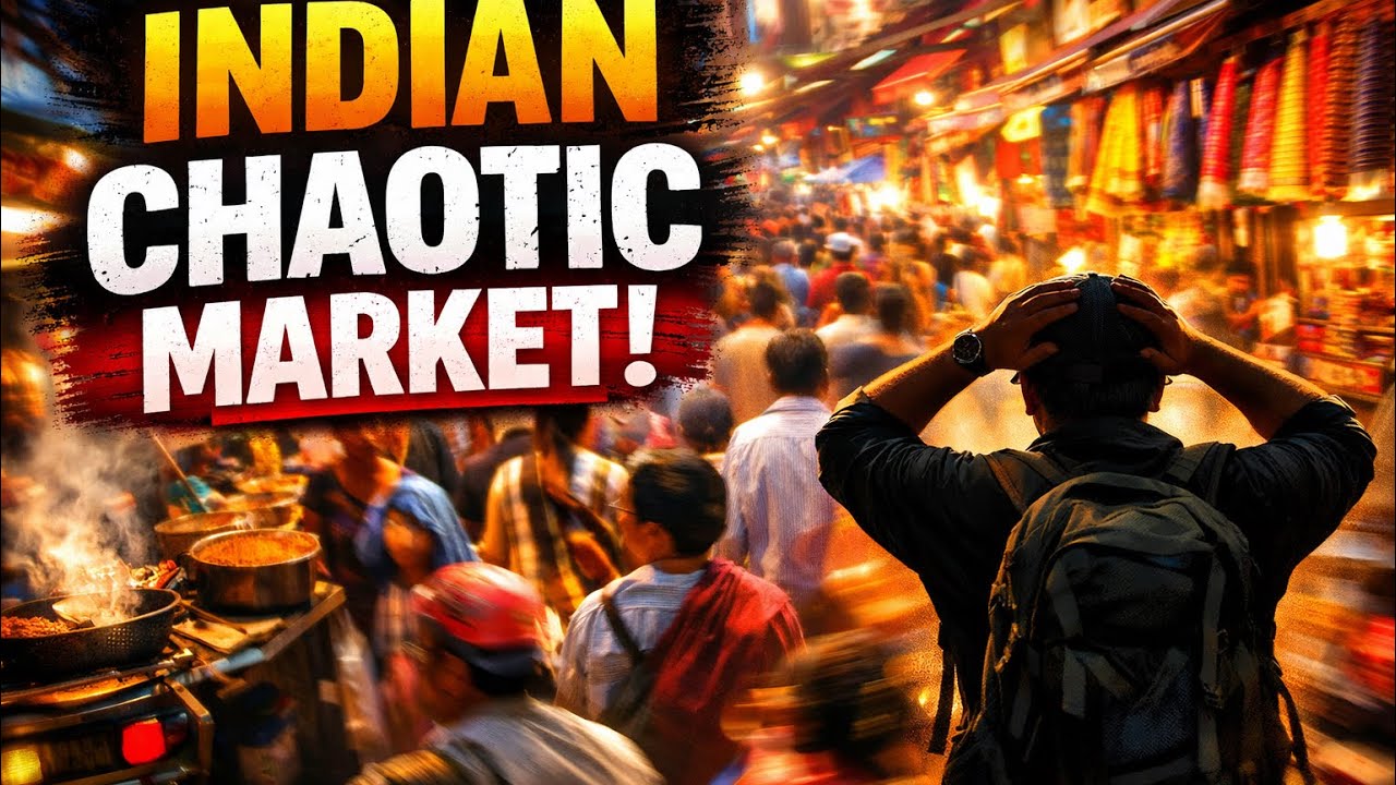 Inside India’s Most Chaotic Market 🇮🇳 | Noise, Colors & Pure Street Madness