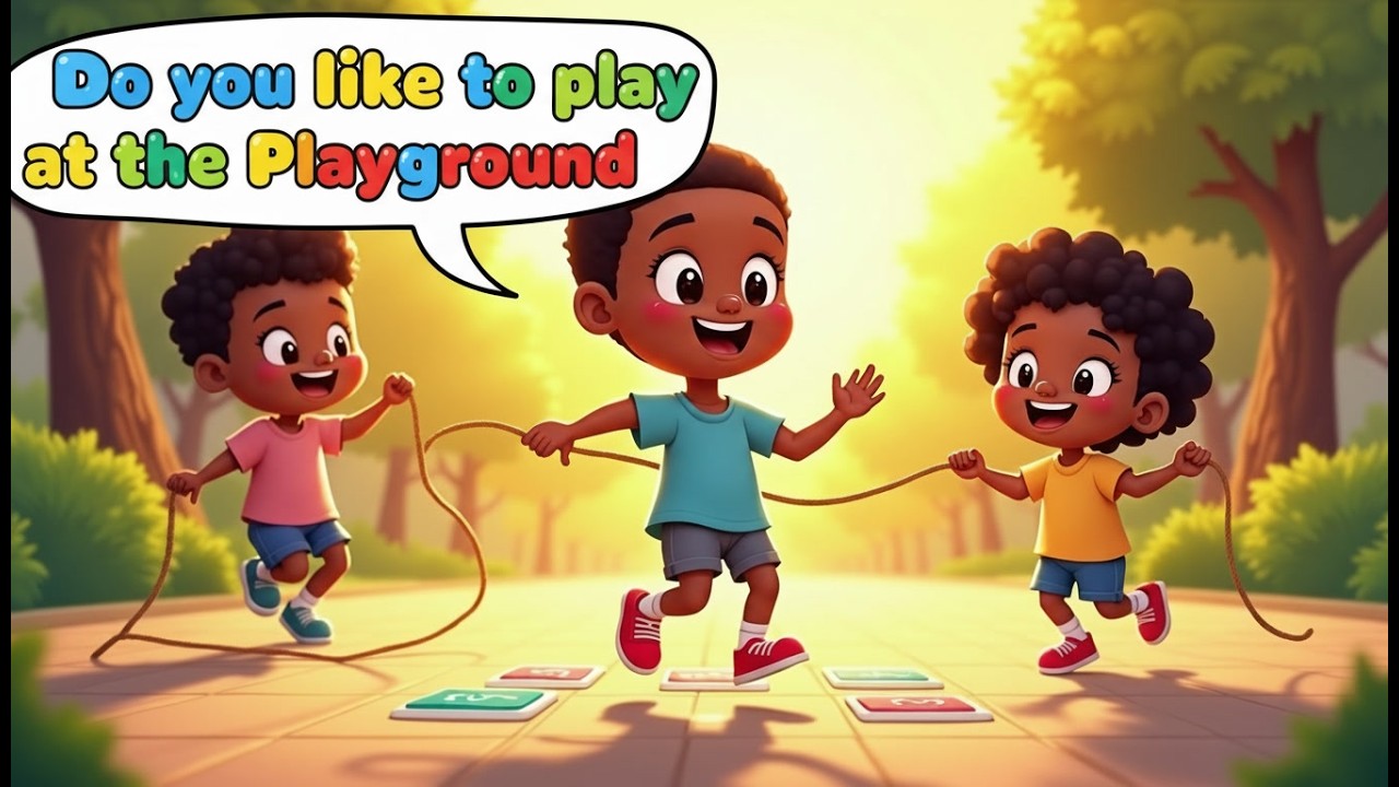 Playground Magic! 🛝 Kids Song | Hopscotch, Jump Rope & Hide and Seek Fun! (Sing Along)