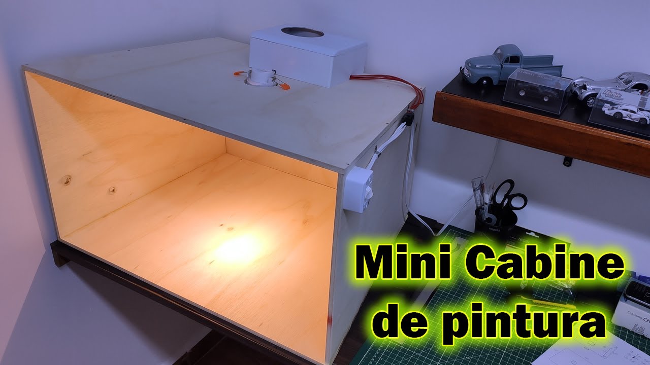 DIY Mini Cabine de Pintura em madeira