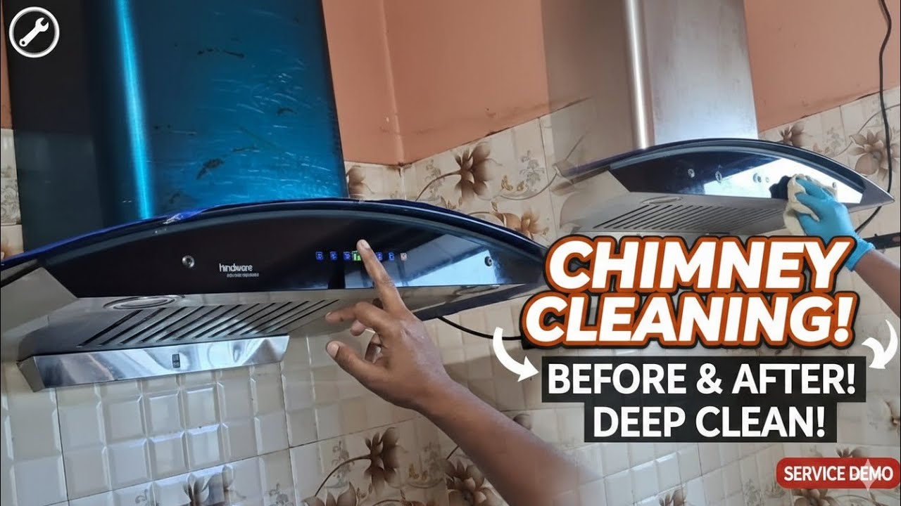 Hindware Chimney full dismantling  Professional Kitchen Chimney Deep Cleaning  Service Walkthrough