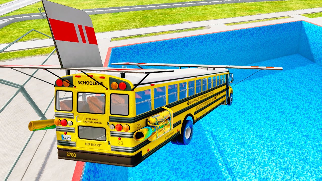 Top 100 School Bus Crashes & Jumps You Cant Survive - Crazy Ramp Bus Stunts Racing 2025. Bus video