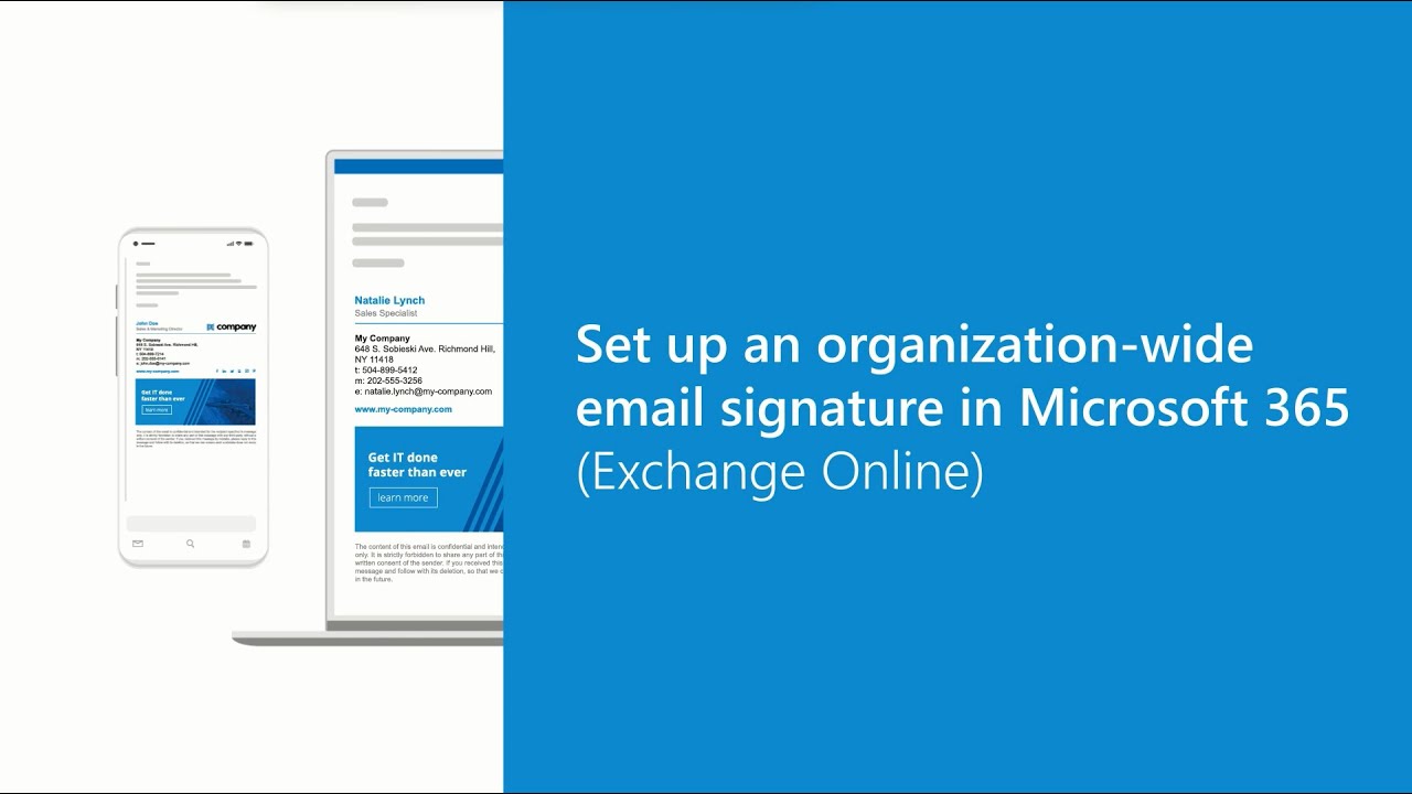 Set up an organization-wide email signature in Microsoft 365 (Exchange Online)